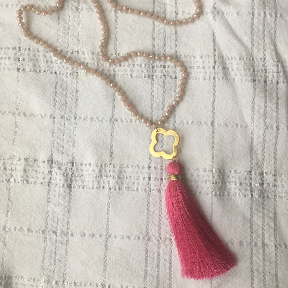 Long tassel necklace
